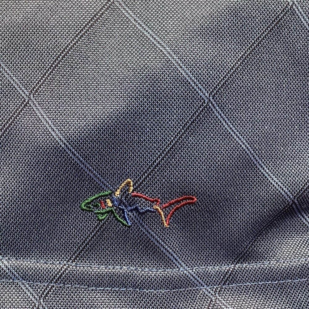 Greg Norman Play Dry Mens XL Blue Diamond Jacquard Performance Golf Polo Shirt - Picture 10 of 11